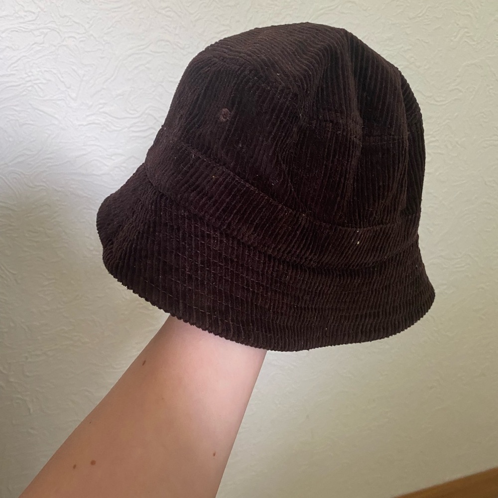 Dark Brown Corduroy Bucket Hat